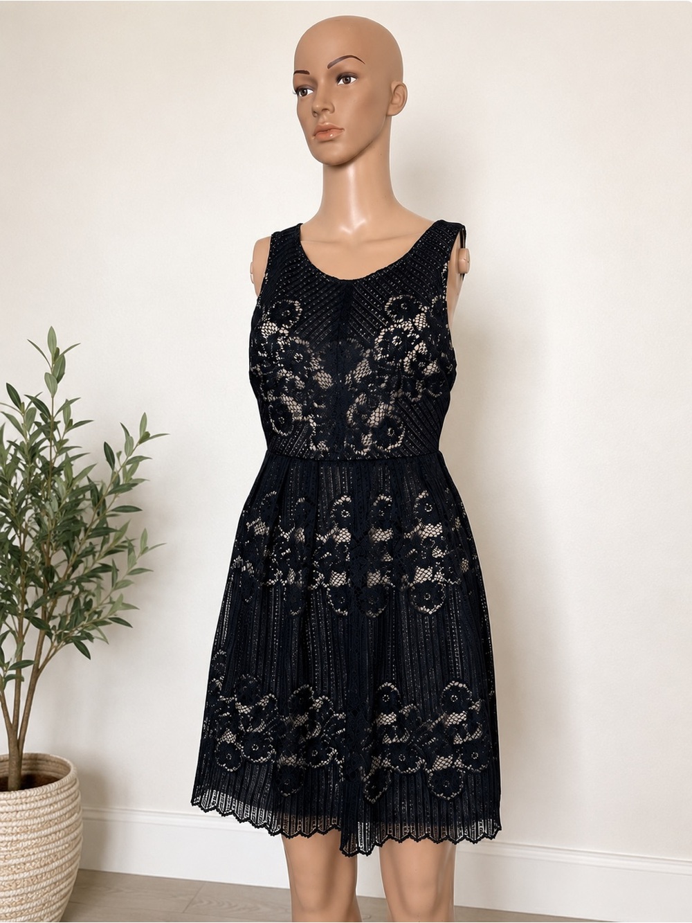 Free People Black Lace Mini Dress
